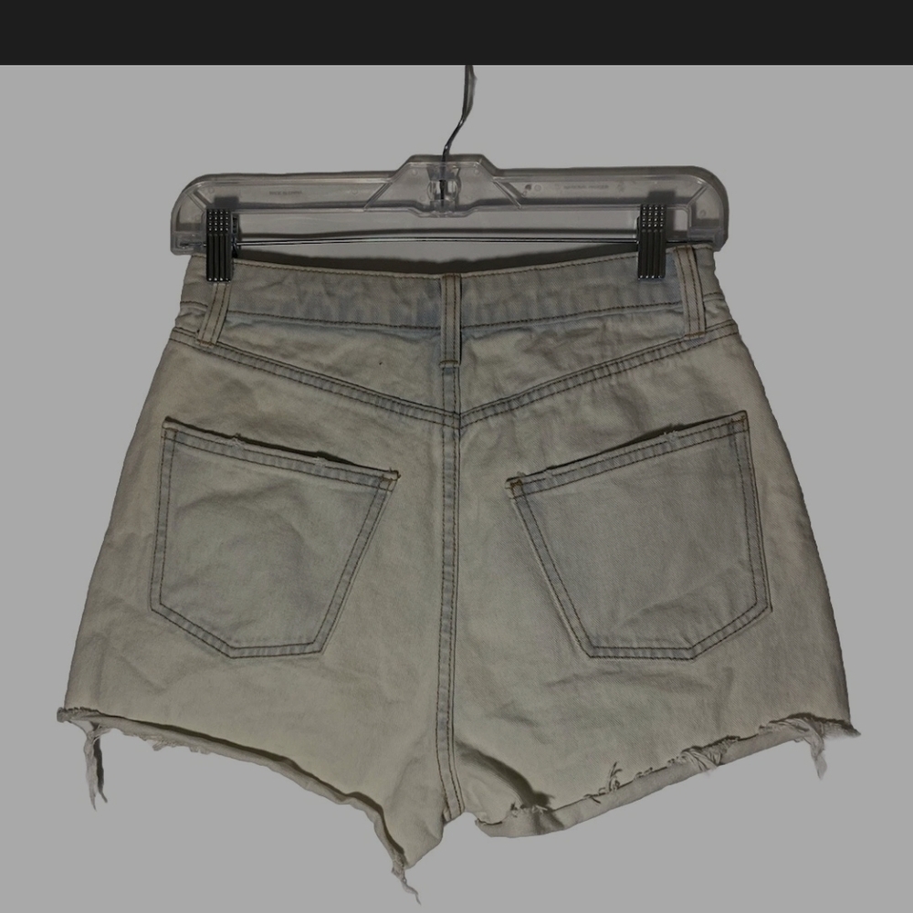 Wild Fable Jean Shorts Yello and Orange Distressed Hem - Picture 3 of 4
